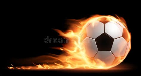 Soccer Ball on Fire stock illustration. Illustration of blaze - 12300967