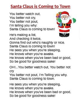 Santa Claus Is Coming To Town Lyrics