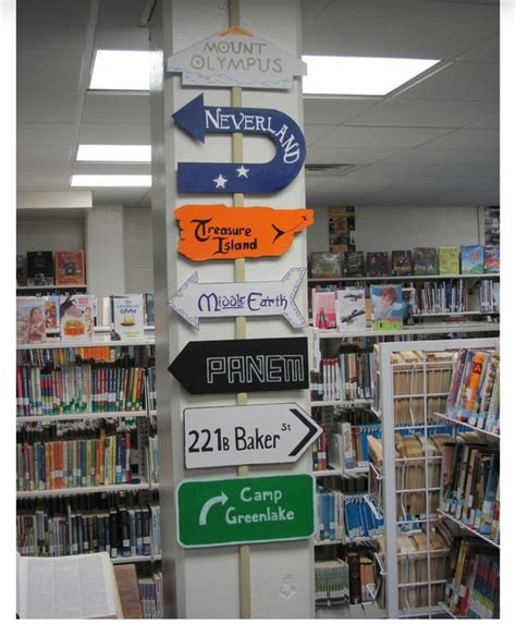 Want this! | Library signage, Library decor, Library book displays