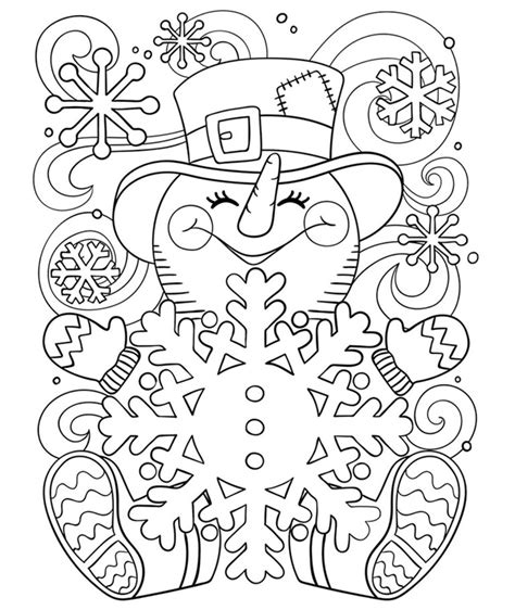 Printable Coloring Pages Snowman