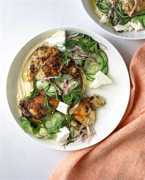 Za'atar Chicken and Hummus Bowls - Craving California