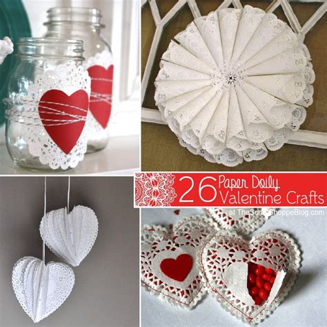 Paper doily heart crafts