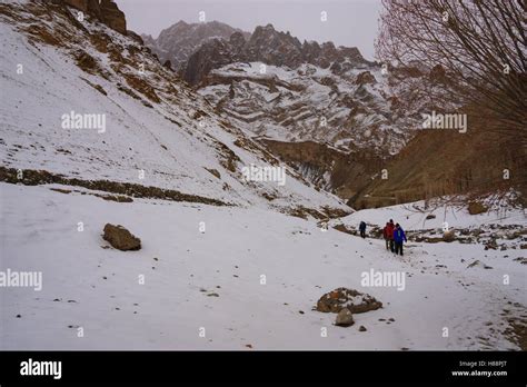 Ladakh Winter Trek Stock Photo - Alamy