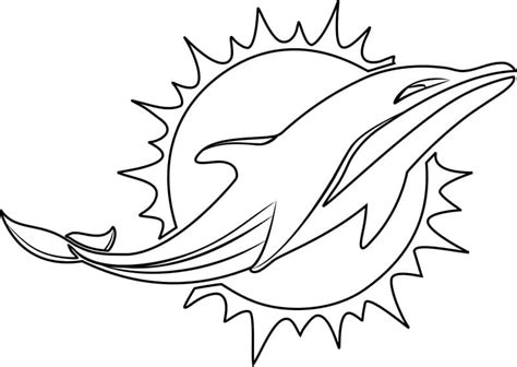 Miami Dolphins Logo coloring page - Download, Print or Color Online for Free