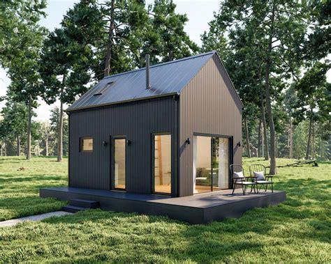 Modern Cabin House, 12 X 20, 240 Sq Ft, Tiny House, Architectural Plans ...