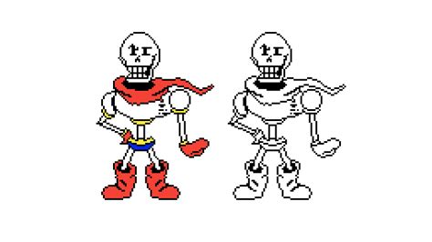 Pixilart - custom papyrus sprite by BlueboxDude