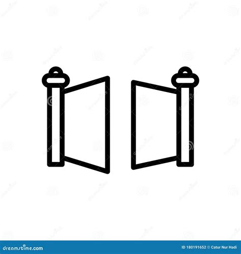 Gate Icon Flat Vector Template Design Trendy Stock Vector - Illustration of clipart, clear ...