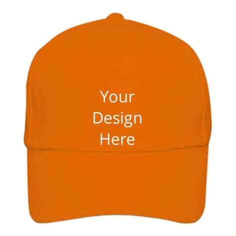 Buy Orange Customized Printed Cap Online | Custom Caps at yourPrint