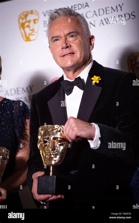 Huw Edwards in the press room at the Virgin Media BAFTA TV awards, held at the Royal Festival ...