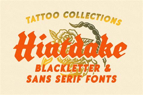 Hintdake - Tattoo Blackletter Font - Design Cuts