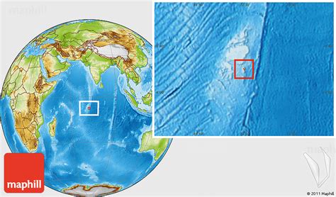 Physical Location Map of British Indian Ocean Territory