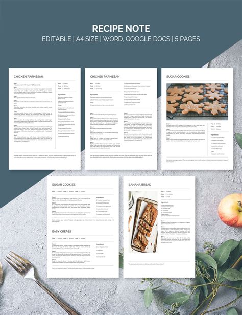 Recipe Template Google Docs