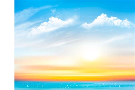 Sunset sky background. Vector | Custom-Designed Illustrations ...