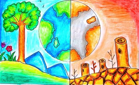 World Environment day Poster drawing easy | Kunstzeichnungen ...