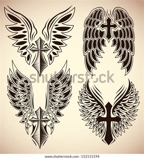 4,985 Cross Wings Tattoo Images, Stock Photos & Vectors | Shutterstock