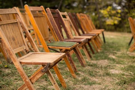 Vintage Wooden Folding Chairs