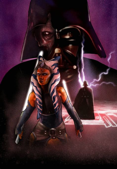 Ahsoka Tano vs. Darth Vader Star Wars Rebels Art Print | Etsy