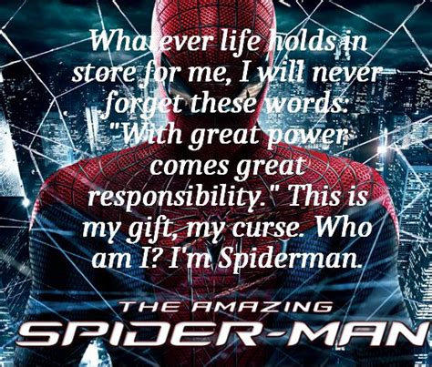 Spider man quote from Peter Parker. | Education | Pinterest