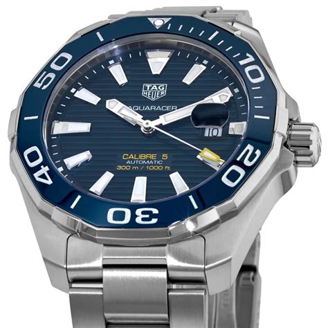 Tag Heuer Aquaracer 300M Automatic Blue Dial Ceramic Bezel 43mm Steel ...