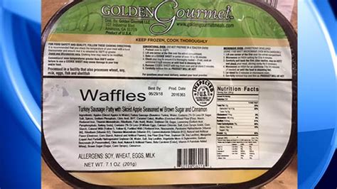 Golden Gourmet frozen waffles, turkey sausage recalled for listeria ...