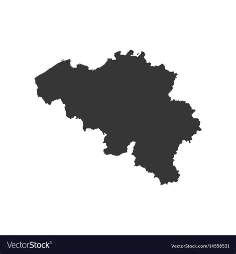 Belgium map silhouette Royalty Free Vector Image