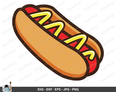 Hot Dog SVG Hot Dog Vector Hot Dog Clipart Hot Dog Cricut Hot - Etsy Singapore