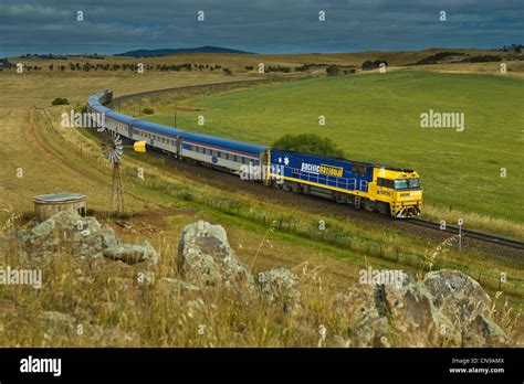 Australia, South Australia, the Over Land train Stock Photo - Alamy