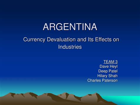 PPT - ARGENTINA Currency Devaluation and Its Effects on Industries ...