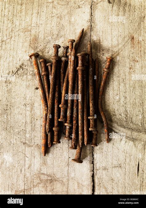 Rusted Nails Stock Photo - Alamy