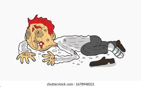 Beaten Man Illustration This Vector Stock Vector (Royalty Free ...