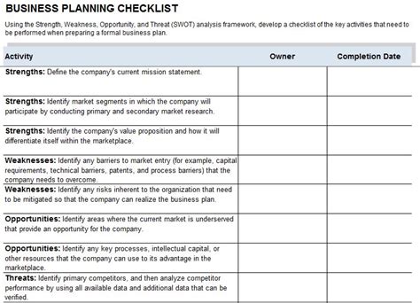 Business Continuity Plan Checklist Template » Template Haven