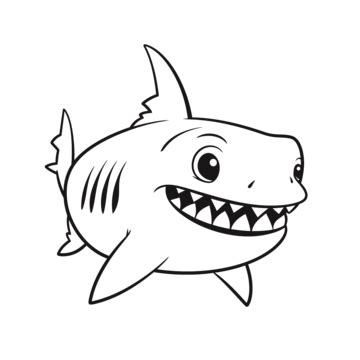 Shark Cartoon Sketch PNG Transparent Images Free Download | Vector Files | Pngtree