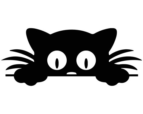 Peeking Cat SVG Cat Clipart Feline SVG Domestic Cat Mug | Etsy