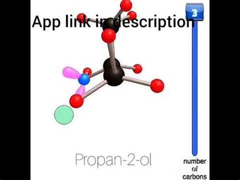 Propan-2-ol | 3D structure | organic chemistry | alcohols | ball and ...