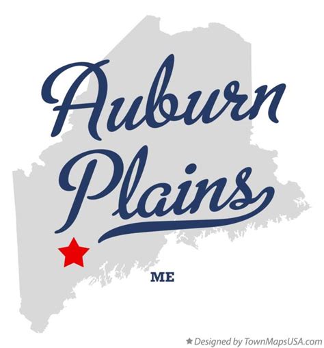 Map of Auburn Plains, ME, Maine