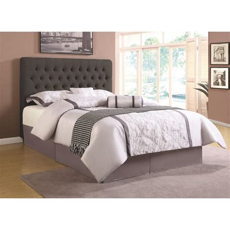 Coaster Upholstered Beds King Upholstered Headboard with Tufting in Light Color Fabric | A1 ...