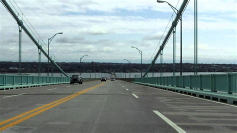 Newport (Claiborne Pell) Bridge eastbound - YouTube