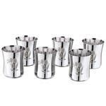 Buy Kitchen Essentials Stainless Steel Damru Glass - No.7, Laser Etching Online at Best Price of ...