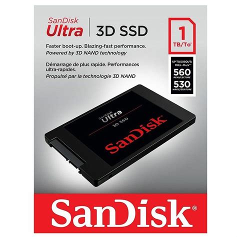 Sandisk SSD 1TB Ultra 3D Internal Solid State Drive Laptop 2.5" 3D Nand ...