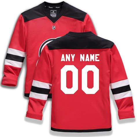 New Jersey Devils Fanatics Branded Youth Home Replica Custom Jersey - Red