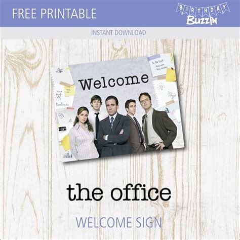 Free Printable The Office Welcome Sign | Birthday Buzzin