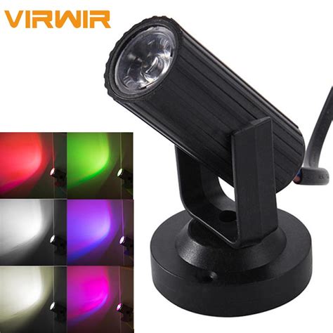 RGB 1W Led Stage Spotlight Portable Light, 360 Degrees, Soft, Used for Party, Dance, Discotheque ...