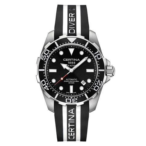 Certina DS Action Diver Automatic C013.407.17.051.01 - robuste Taucheruhr mit Kautschukarmband ...