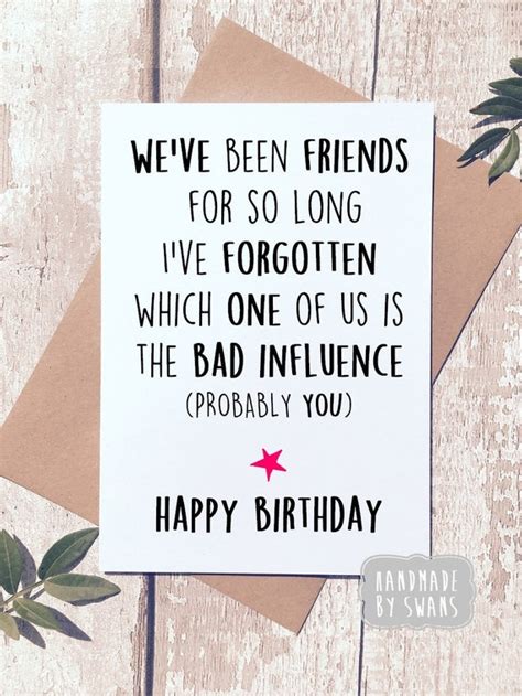 Funny Birthday Card Birthday Card Friend Best Friend Card - Etsy