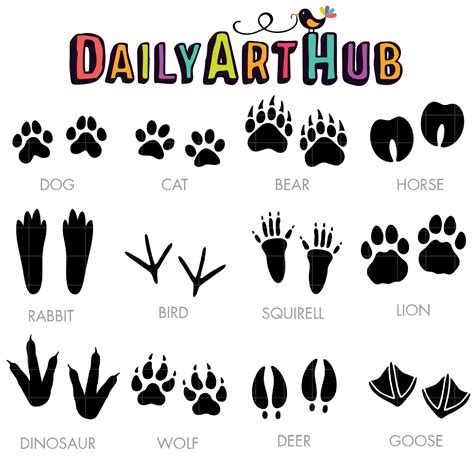 Animal Tracks Clip Art Set – Daily Art Hub – Free Clip Art Everyday