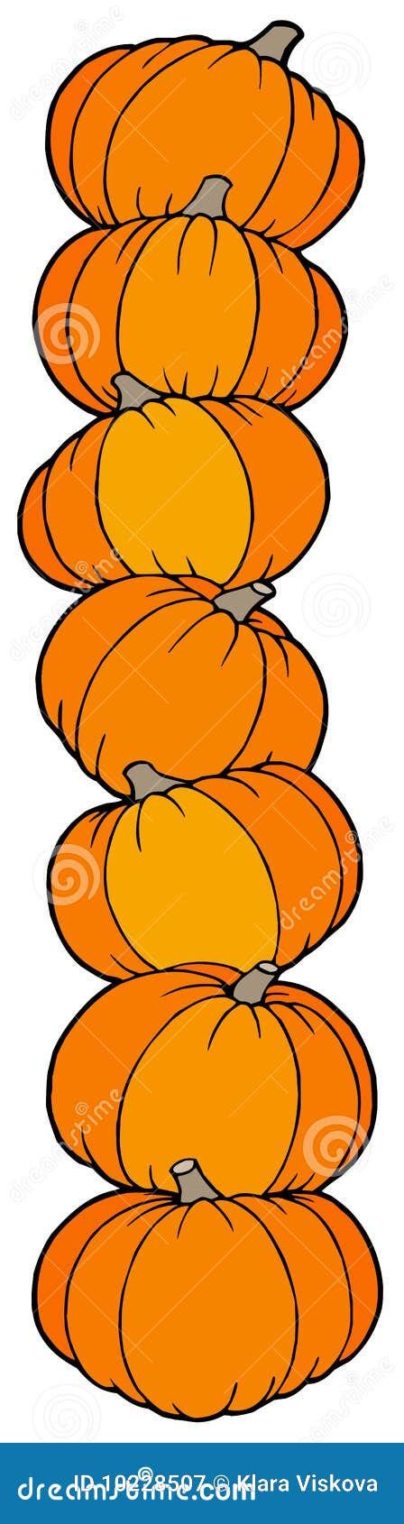 Vertical line of pumpkins stock vector. Illustration of object - 10228507