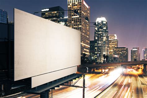 City night street billboard Stock Photo free download