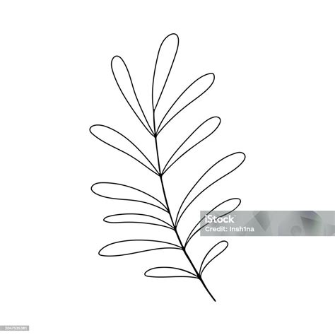 Foliage Line Art Design For Wedding Card Invitation Greeting Stock ...