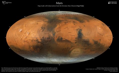 Stunning New Photographic Mars Map With Observations Made by the ...