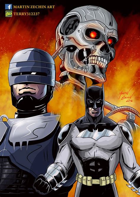 Batman/Robocop vs Terminator (comic cover) by terry312237 on DeviantArt